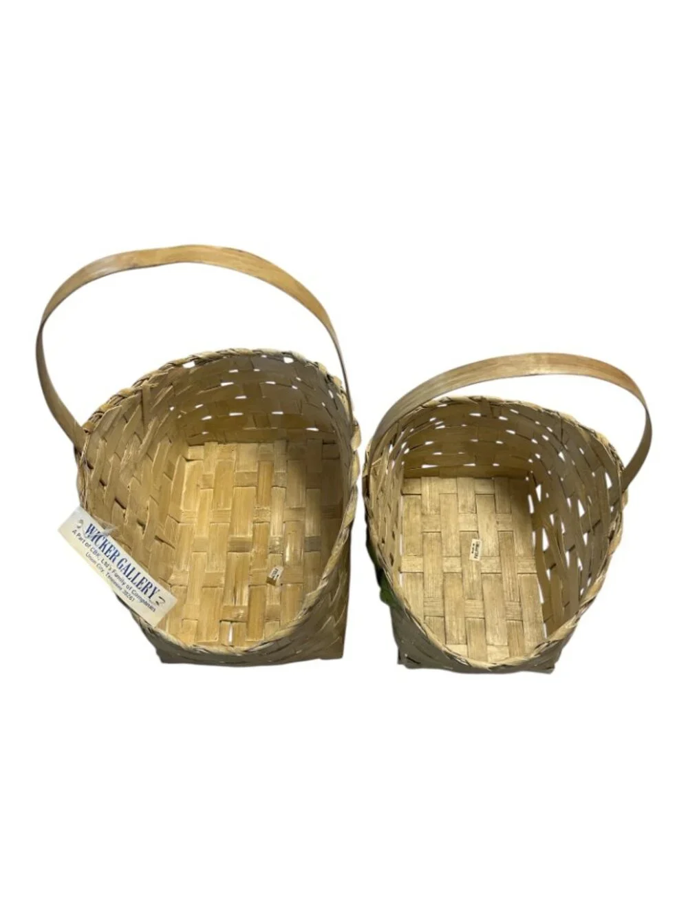 Vintage Wicker Gallery Chili Pepper Baskets Ceramic Accents Set of 2 CBK